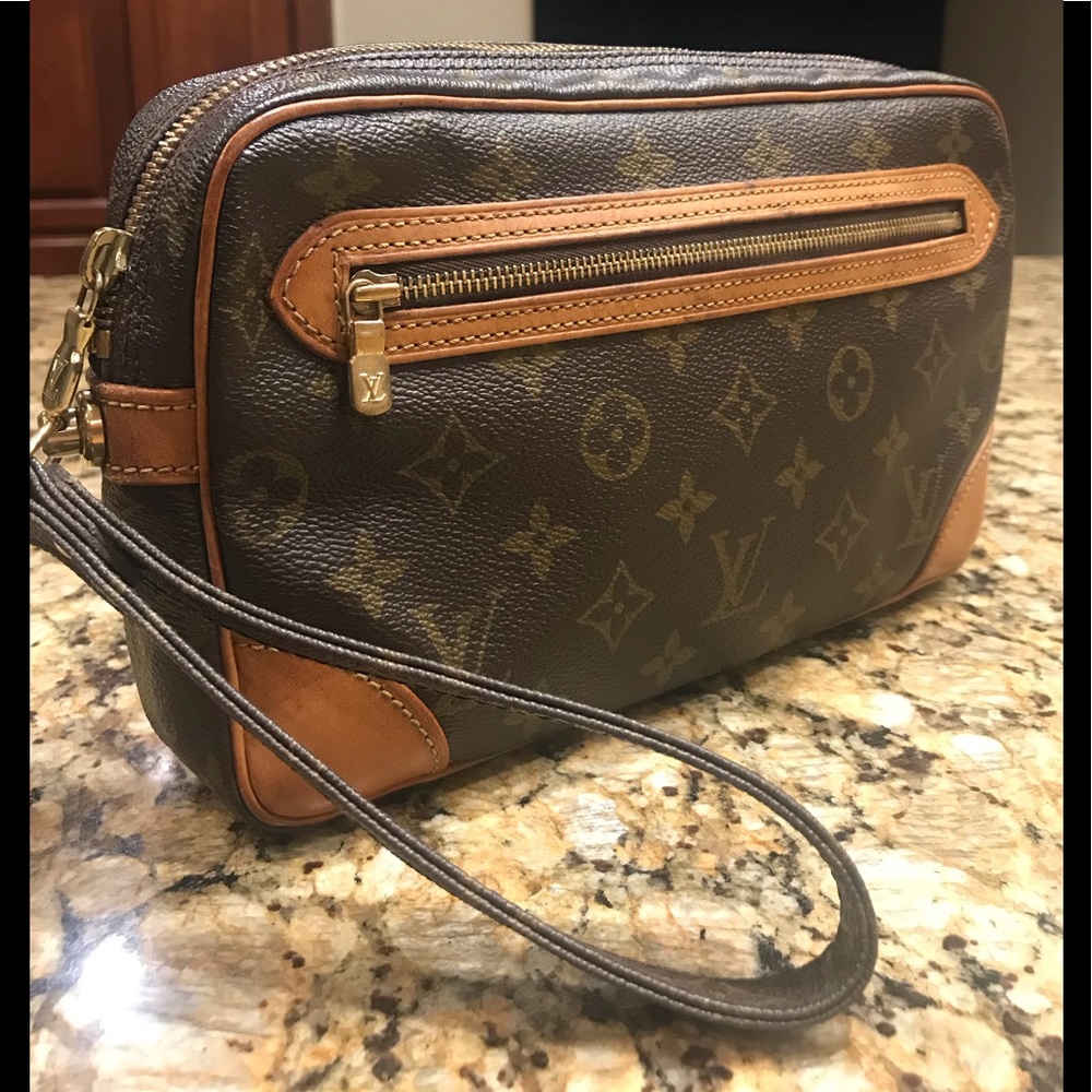 💯Authentic LV marly dragonne clutch